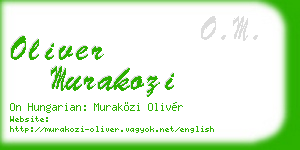 oliver murakozi business card