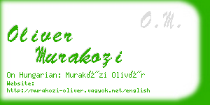 oliver murakozi business card